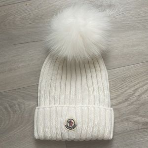 White Pompom moncler hat - BNWT